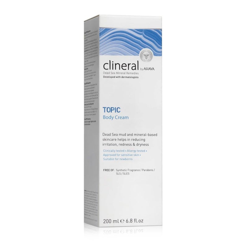 AHAVA Clineral Topic Body Cream - Lightweight hydrating body cream to alleviate irritations, dryness & redness, with Exclusive Osmoter, Grapefruit Peel Oil & Dead Sea Mud, 6.8 Fl.Oz - Image 4