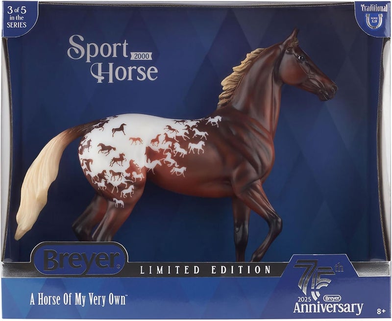 Breyer خيول بريير سلسلة تقليدية  ذكرى 75 لبريير  حصان رياضي  مجسم حصان لونسوم غلوري  115 ل × 85 هـ  نموذج BTR10320 - Image 5