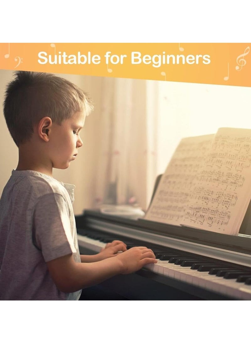 Colorful Piano Keyboard Note Labels,Removable Piano Keyboard Stickers 88 Key Full Size Comes with Box Silicone No Need Stickers Piano Key Labels Reusable Piano Notes Guide for Kids Beginners - Image 2