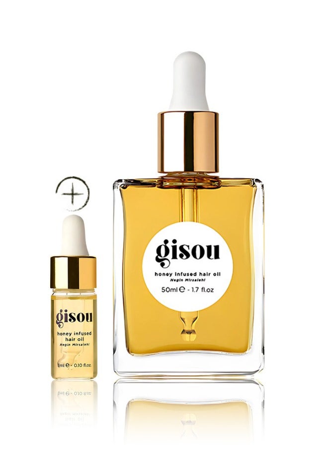 Gisou Honey Infused Hydrating Hair Oil Rebuilds and Repairs, Nourishes and Moisturizes 50ml  - Image 1