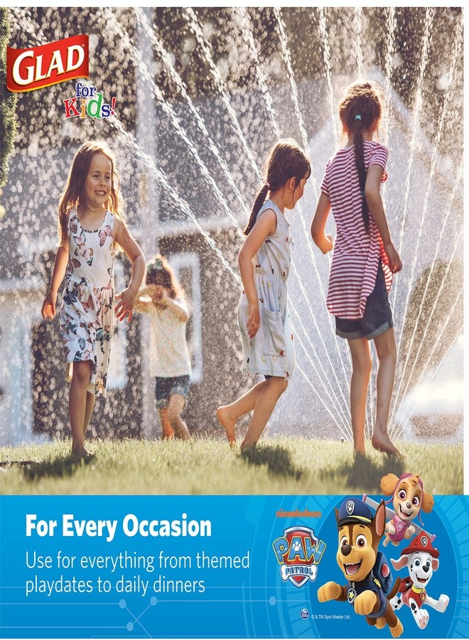 Glad for Kids 8 1/2" Paper Plates, Small Blue Round with Paw Patrol Design, Heavy Duty Disposable Soak Proof Microwavable, Core Pups Blue, 8.5", Pack of 100 - Image 4