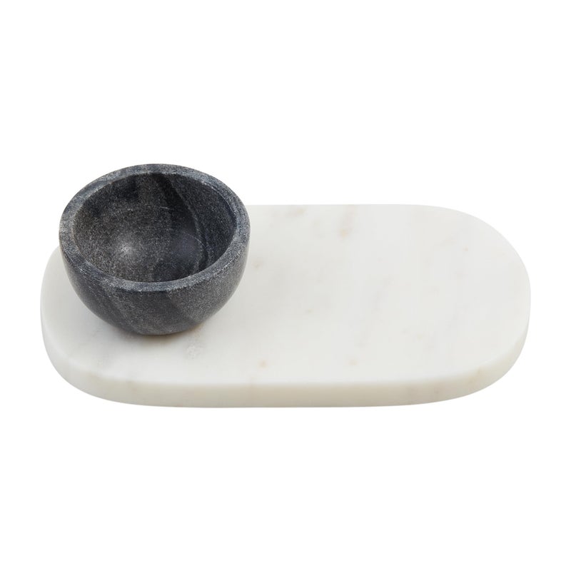 Mud Pie Black Marble Dip Tray Tray 8 x 4 14 dip 3 x 1 12 Dia