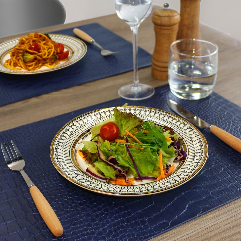 Jovono Set of 6 Faux Leather Placemats, PU Table Mats, Waterproof, Stain Resistant, Heat Resistant, Easy to Clean for Kitchen Dining Table,Conference Table - Image 2