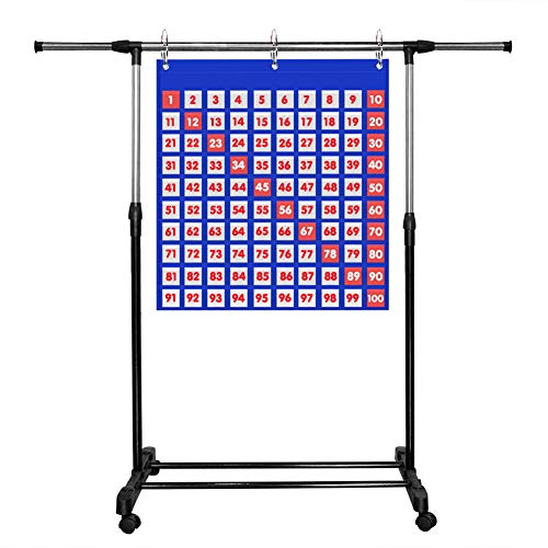 AUVCAS Hundred Pocket Chart Kids Counting Number Learning Tool for Classroom or Home,0-100 Number Cards & 9 Symbol Cards Included(100 Pockets) - Image 4
