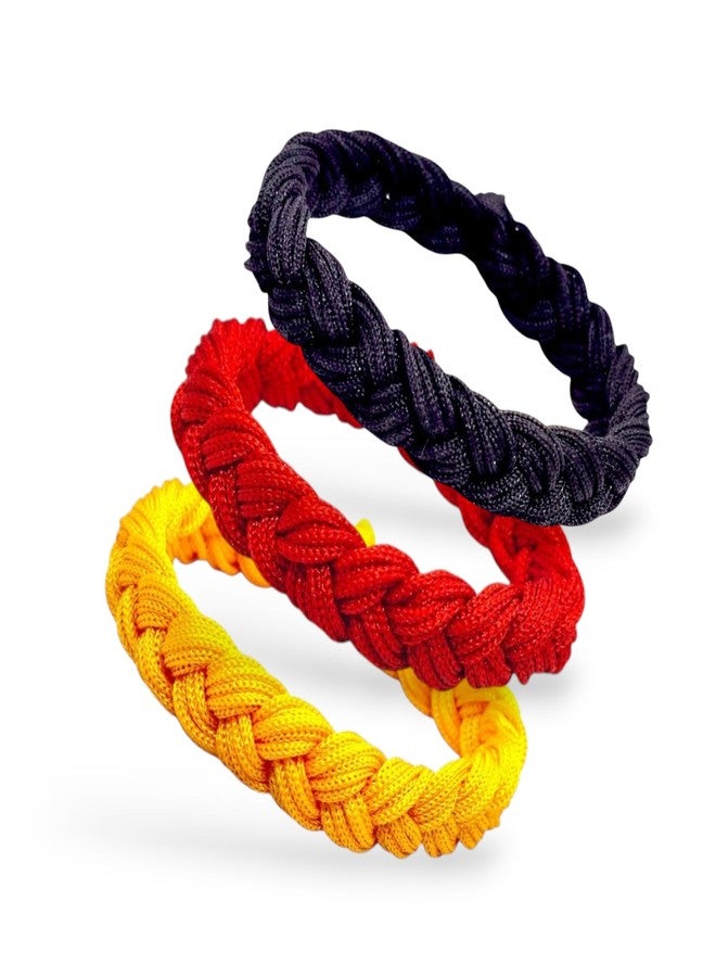 Elleva Thread Bracelet for Men Adjustable Handmade Kalawa Pooja Dhaga Bracelets for Protection | Wristband Friendship Band | Raksha Sutra Decorative Moli Dhaaga Hand Band Combo 3pcs (Pack of 1) - Image 1