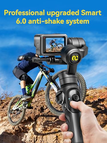 AOCHUAN Gimbal Stabilizer for Go Pro, Handheld Gimbal with 360° Rotation for Video Recording, 3-Axis Gimbal Stabilizer Compatible with Gopro Hero 12/11, Osmo Action, Insta360 ONE R,Sony RX0-Smart G1 - Image 2