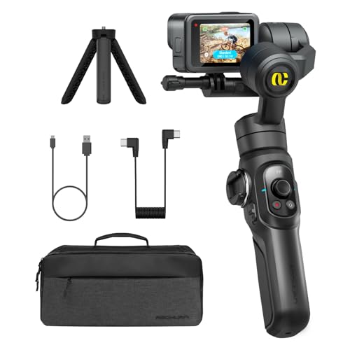 AOCHUAN Gimbal Stabilizer for Go Pro, Handheld Gimbal with 360° Rotation for Video Recording, 3-Axis Gimbal Stabilizer Compatible with Gopro Hero 12/11, Osmo Action, Insta360 ONE R,Sony RX0-Smart G1 - Image 1