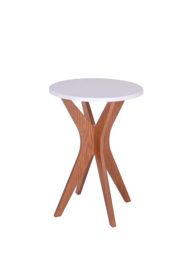 زهرة فرنتشر طاولة جانبية X خشب بني 40*60