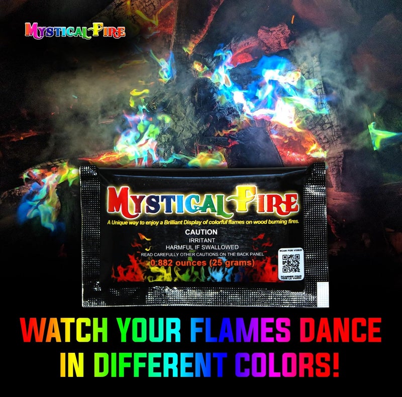 Mystical Fire Color Changing Packets Fire Pits Campfire Enchanted Multi-Color Magical Fun for Indoor Fireplace or Outdoor Use 0.882 Ounces 12 Pack - Image 2