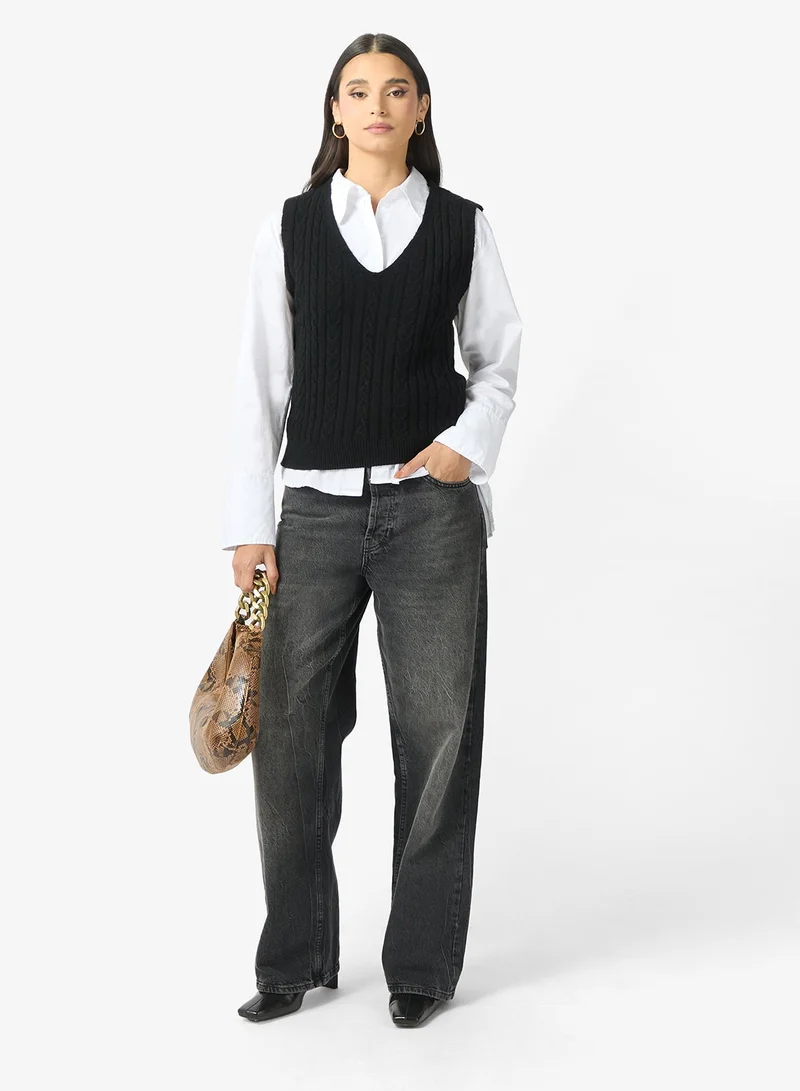 ELLA Cable Knit Sweater Vest