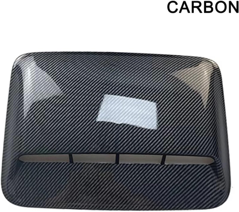 Bonnet vents, Car Hood vents Grill Automotive Hood Scoop Air Intake Vents Grill Decoration Cover Replacement Compatible With Jeep For Wrangler Jk（Carbon) - Image 4