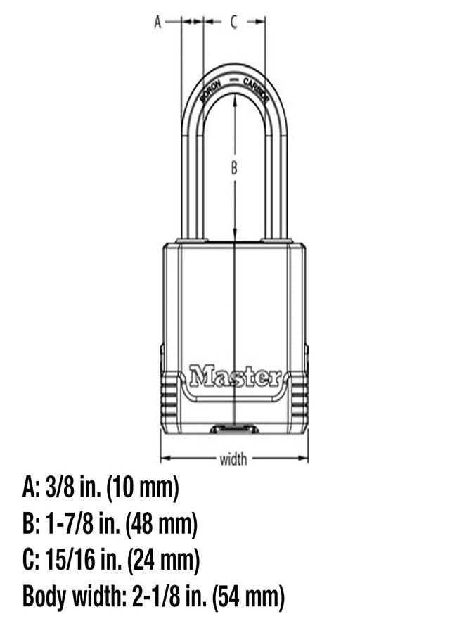 ماستر لوك قفل ماغنوم عالي التحمل M515XDLH من ماستر لوك مع مفتاح، عبوة واحدة - Image 5
