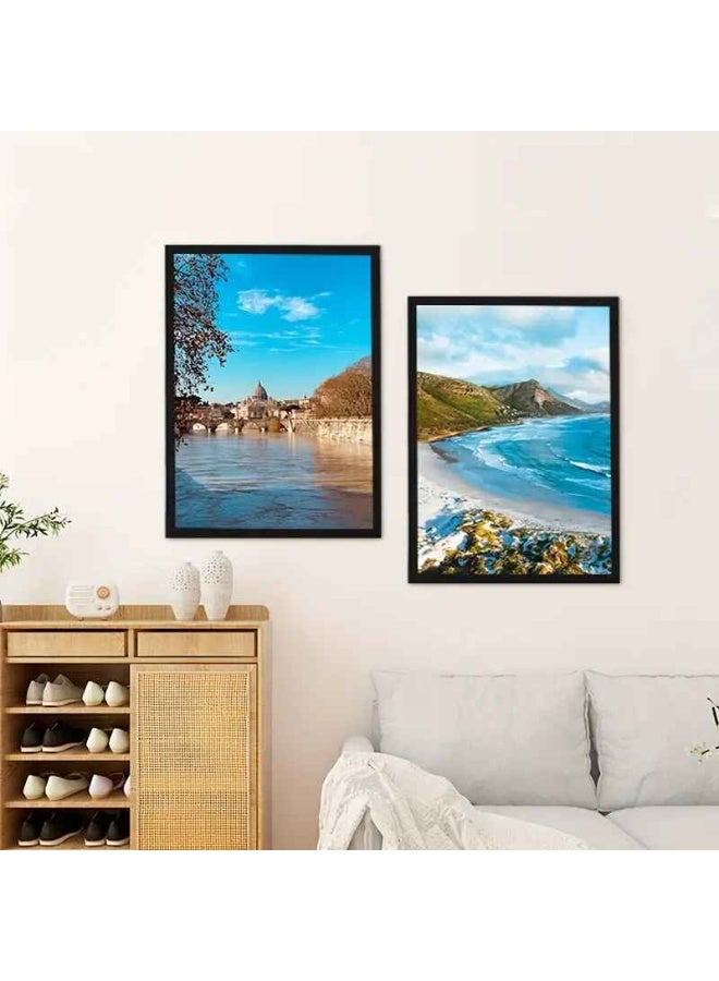 إطارات صور مغناطيسية A4 (عدد 10) – تصميم كلاسيكي، تثبيت ذاتي على الحائط لفن الألماس والملصقات والشهادات والخرائط والطوابع - Image 4