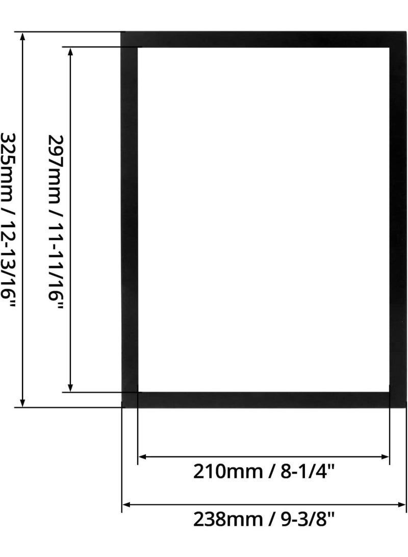 إطارات صور مغناطيسية A4 (عدد 10) – تصميم كلاسيكي، تثبيت ذاتي على الحائط لفن الألماس والملصقات والشهادات والخرائط والطوابع - Image 2