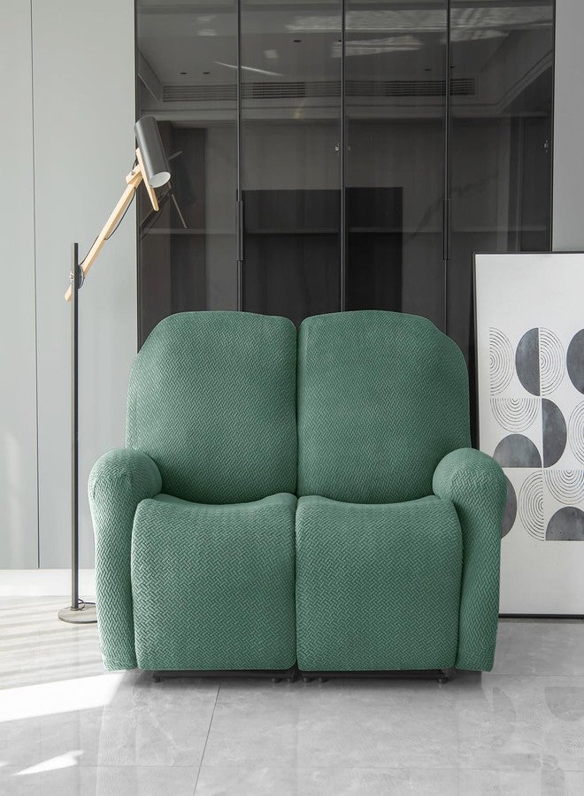HOKIPO Premium 210gsm, Jacquard 2 Seater Recliner Sofa Cover, Continental Green (AR-4973-GR) - Image 2