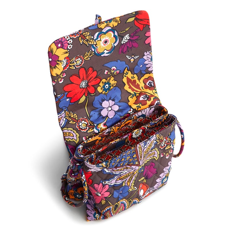 Vera Bradley Women's Premium Cotton Baird Hipster Crossbody, Colorful Bouquet, One Size - Image 5