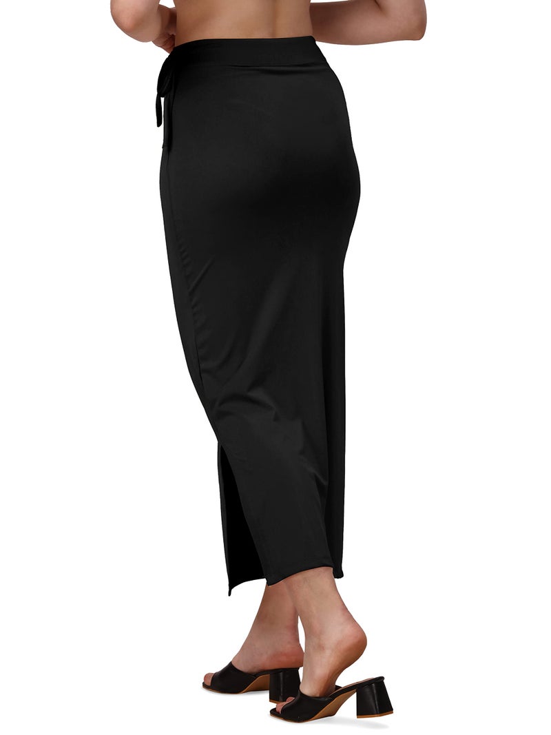 Mehrang Stretchable Saree Shapewear Petticoat for Women, Cotton Blended,Petticoat,Skirts for Women,Shape Wear Dress for Saree Black - Image 5