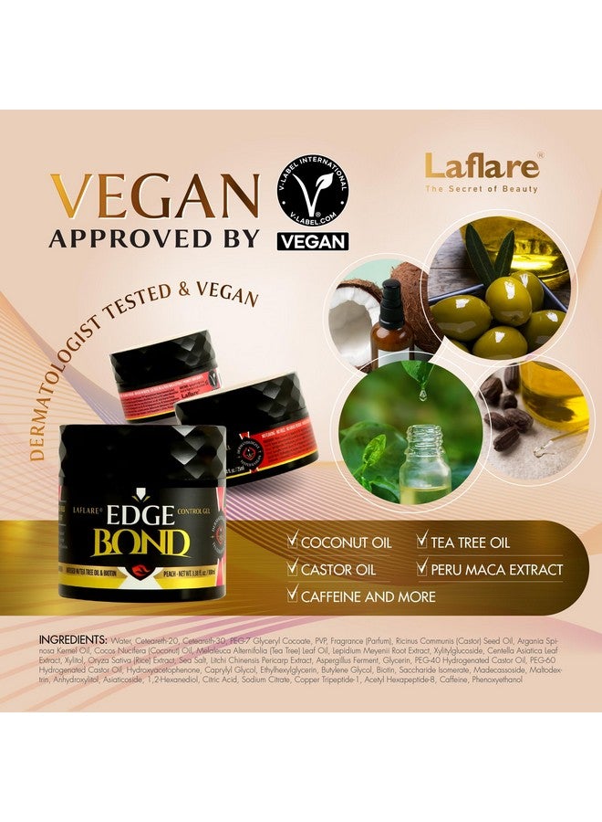 لافلير جل تثبيت فائق للتحكم في الحواف لشعر طبيعي وشعر الأطفال مع البيوتين وزيت جوز الهند غير دهني لجميع أنواع الشعر 100 مل... (كرزي) - Image 3