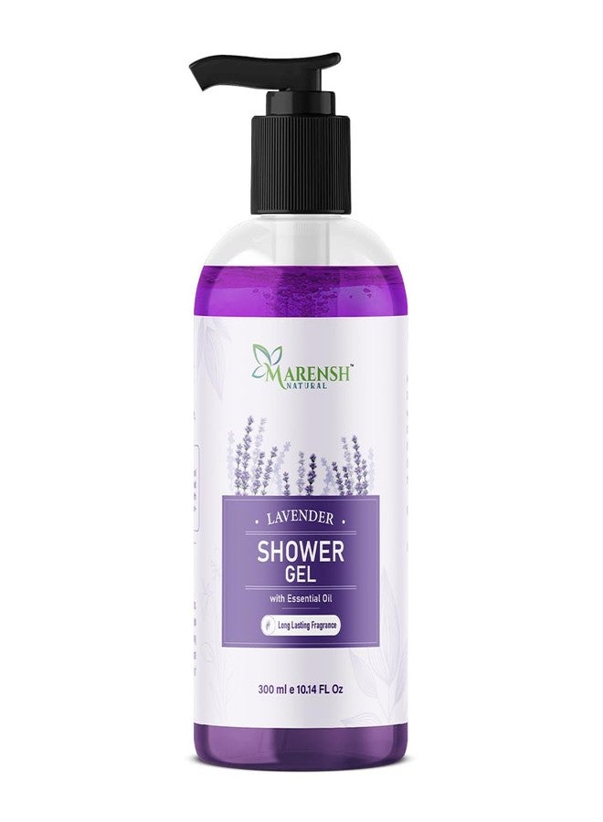 MARENSH Natural Lavender Shower Gel with Essential Oil, Deep Cleansing Body Wash, 300 ml - Image 1