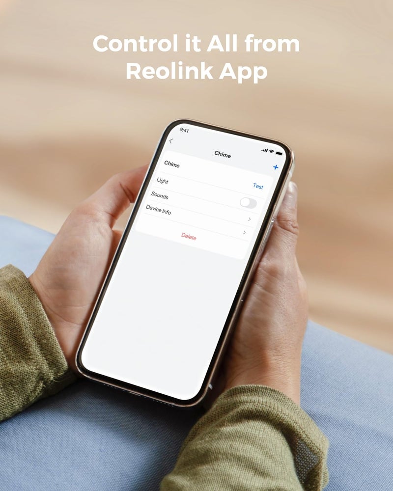reolink جرس رقمي من ريلينك، متوافق فقط مع جرس الفيديو ريلينك V2، سهل التوصيل والتشغيل، تحكم عن بُعد عبر التطبيق، خيارات نغمات رنين متعددة - Image 5
