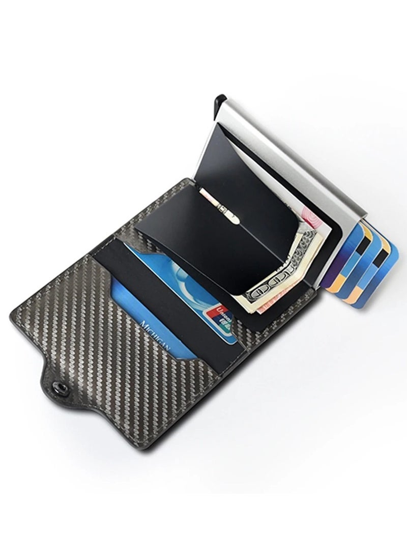 AROAQ - Rfid Card Holder Men Women Airtag Wallet Money Bag Leather Purse Slim Thin Wallets For Apple AirTags Tracker Air Tag - Image 1