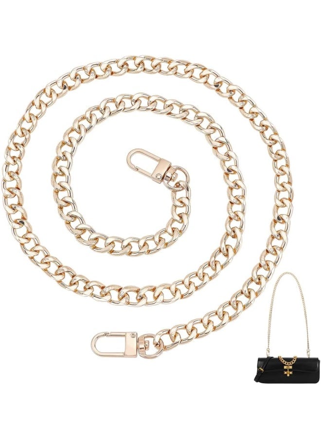 80cm Golden Bag Strap Chain, Metal Purse Chain Handbag Strap Shoulder Bag Chain Replacement Purse Chains with Swivel Lobster Claw Clasps for DIY Handbags Crossbody Bag Crafts Making  - Image 1