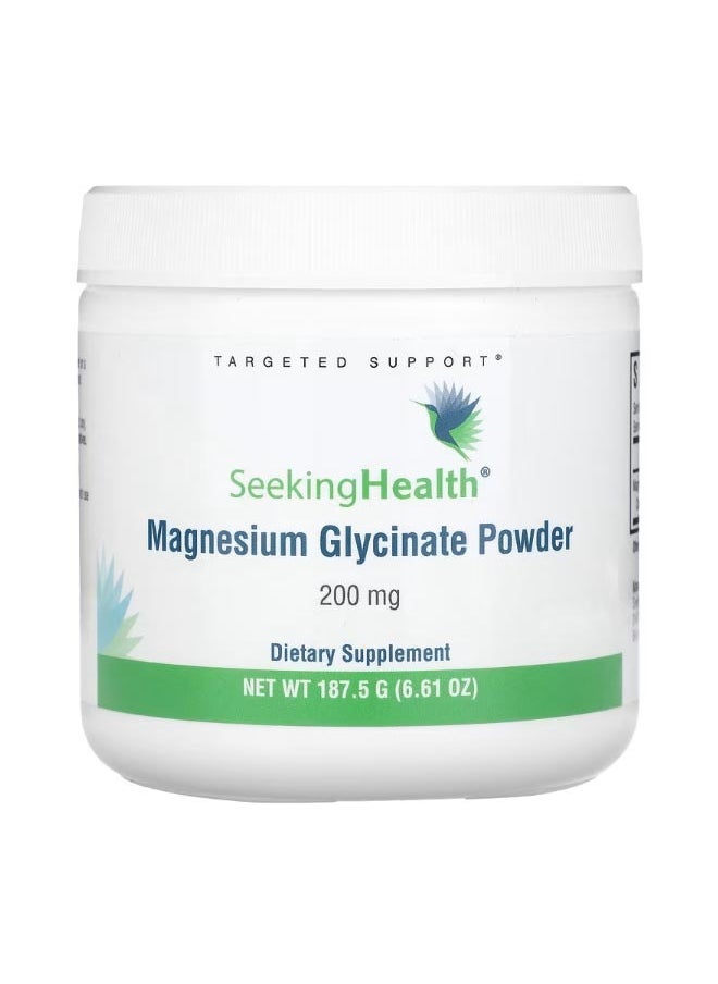 Seeking Health Magnesium Glycinate Powder  200 mg  6.61 oz 187.5 g  - Image 1