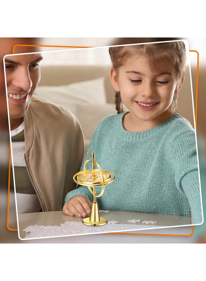 Weewooday Gyroscope Balance Metal Anti Gravity Top For Educational Training Toy (Gold) - Image 5