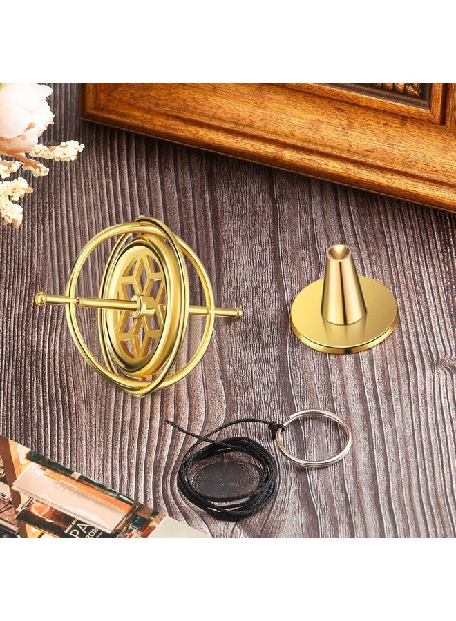 Weewooday Gyroscope Balance Metal Anti Gravity Top For Educational Training Toy (Gold) - Image 4