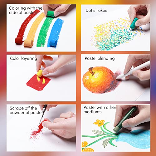 Paul Rubens Professional Soft Pastels 40 Portrait Colors Chalk Pastels Vibrant Smooth and High Adhesion for Painting Drawing Blending Crafting Ideal Art Supplies for Artists Beginners - Image 3
