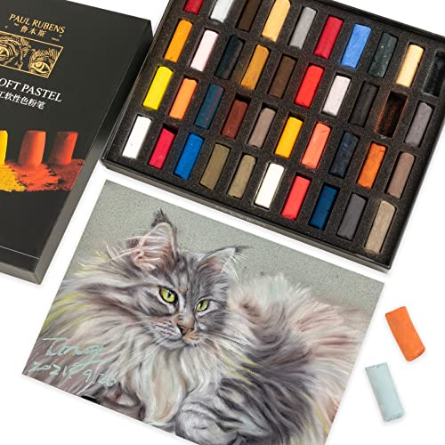 Paul Rubens Professional Soft Pastels 40 Portrait Colors Chalk Pastels Vibrant Smooth and High Adhesion for Painting Drawing Blending Crafting Ideal Art Supplies for Artists Beginners - Image 1