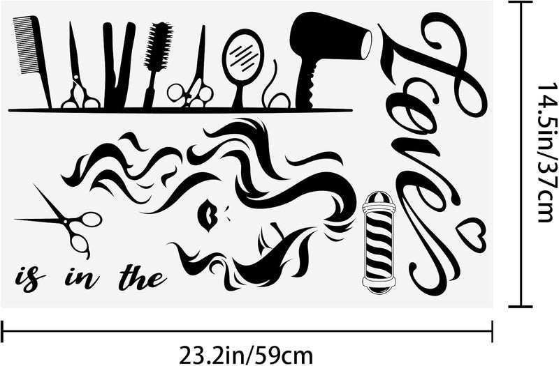 BPA Hair Salon Wall Stickers - DIY Vinyl Decals - Image 3