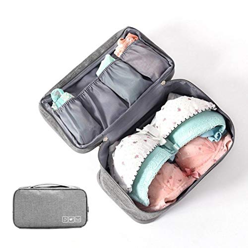 SWADEC SWADEC Double Layer MultiFunctional Travel Bras Underwear Storage Bag Packing Organizer Panties Socks Cosmetic Storage Bag Black  - Image 2