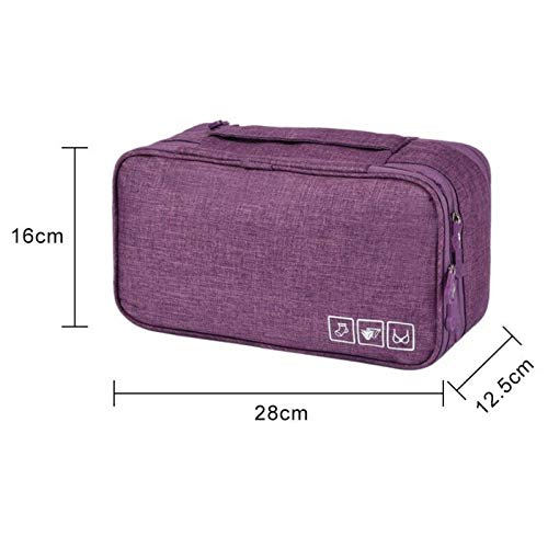 SWADEC SWADEC Double Layer MultiFunctional Travel Bras Underwear Storage Bag Packing Organizer Panties Socks Cosmetic Storage Bag Black  - Image 4