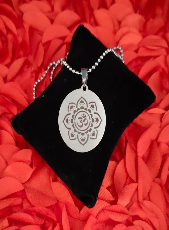 M Men Style Stainless Steel Aum Om Pendant Necklace Yoga Hindu Spiritual Amulet Charm Jewelry Accessory For Men And women SPn2022422 - Image 4