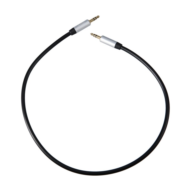 3.5mm Audio Cable 3.5mm Male to Male Aux Cable Aluminum Alloy Shell Compatible for Laptop Phone Headset Speaker 0.5m Black - Image 3