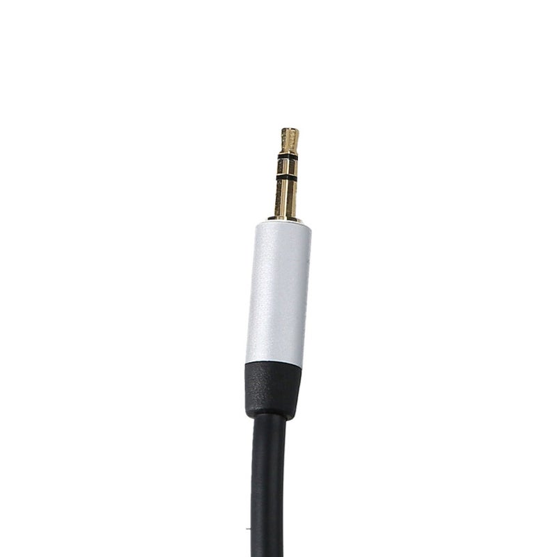 3.5mm Audio Cable 3.5mm Male to Male Aux Cable Aluminum Alloy Shell Compatible for Laptop Phone Headset Speaker 0.5m Black - Image 4