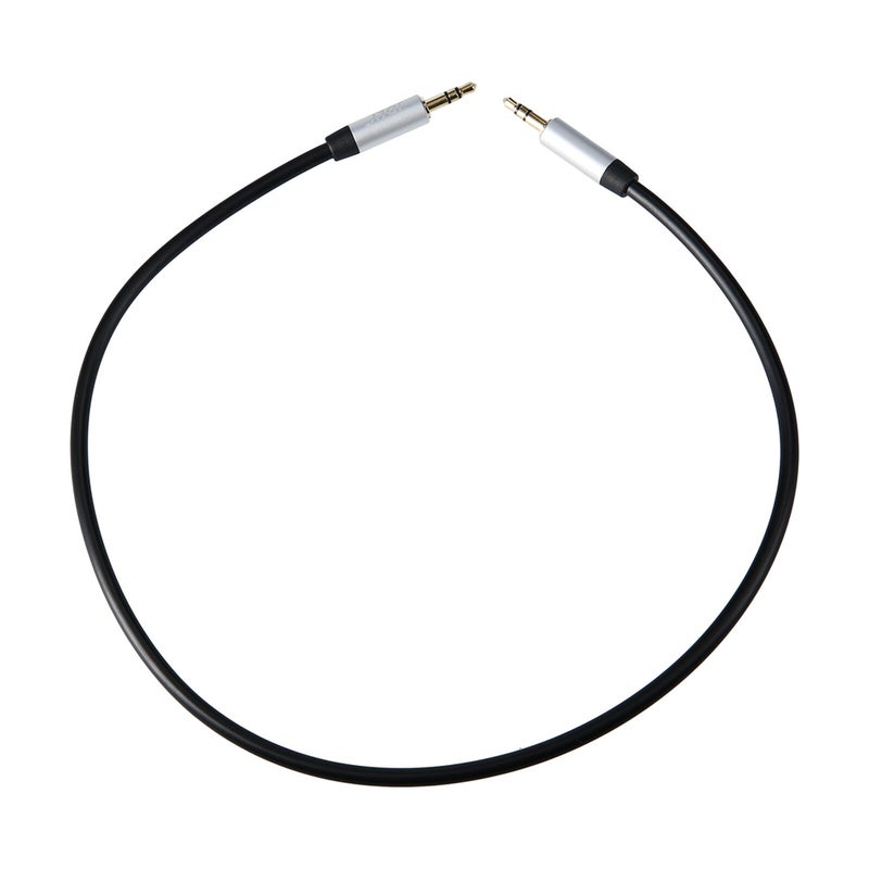 3.5mm Audio Cable 3.5mm Male to Male Aux Cable Aluminum Alloy Shell Compatible for Laptop Phone Headset Speaker 0.5m Black - Image 2