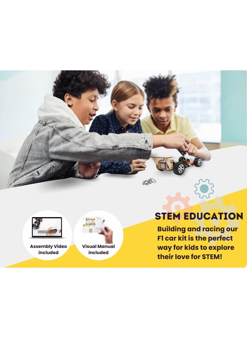 Pica Toys Pica Toys Wireless Remote Control Car Kit F1, Science Project Kit for Kids/Students/Education, STEM Project Model Car Kits to Build, Ideal Choice for Family and School  - Image 4