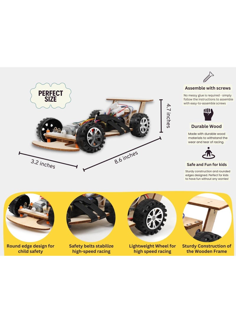 Pica Toys Pica Toys Wireless Remote Control Car Kit F1, Science Project Kit for Kids/Students/Education, STEM Project Model Car Kits to Build, Ideal Choice for Family and School  - Image 3