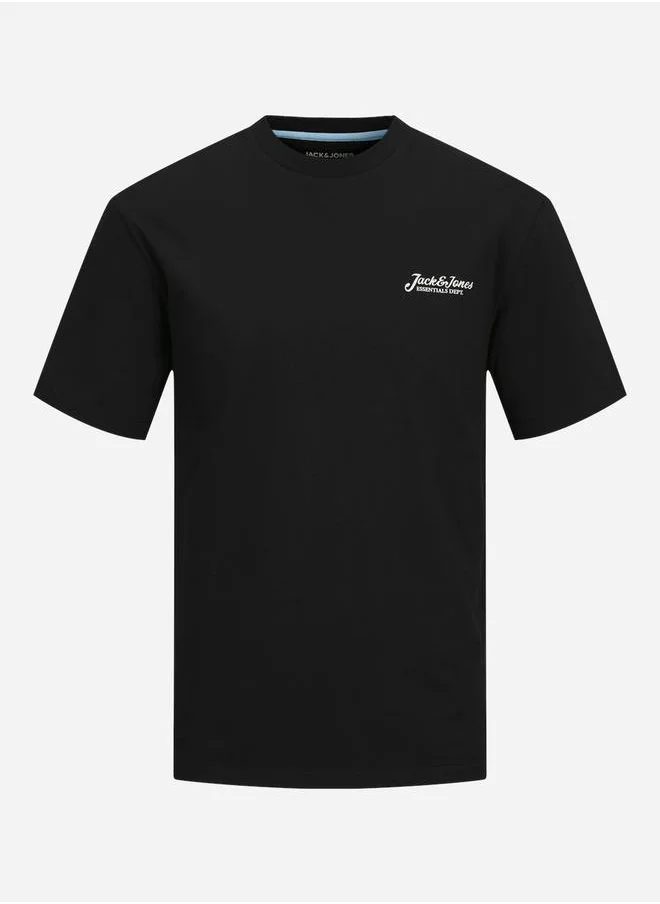 جاك اند جونز Slogan Print Crew Neck T-Shirt