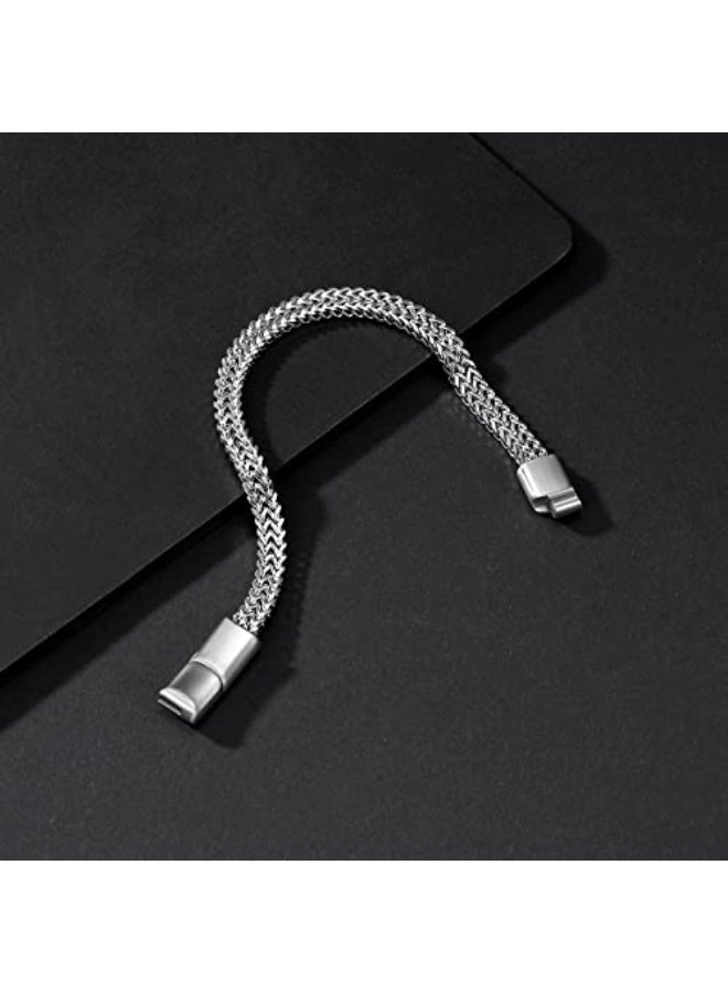 Bracelets for Men-Stainless Steel Magnetic Clasp Franco Chain Mens Bracelet - Image 4