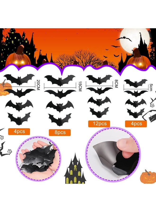 Flutesan Flutesan 28 Piece Halloween Bats Spider Car Magnet Sticker Set: Black Reflective Bat Shaped Magnets for Car, Garage Doors, Metal Doors & Floors - Image 2