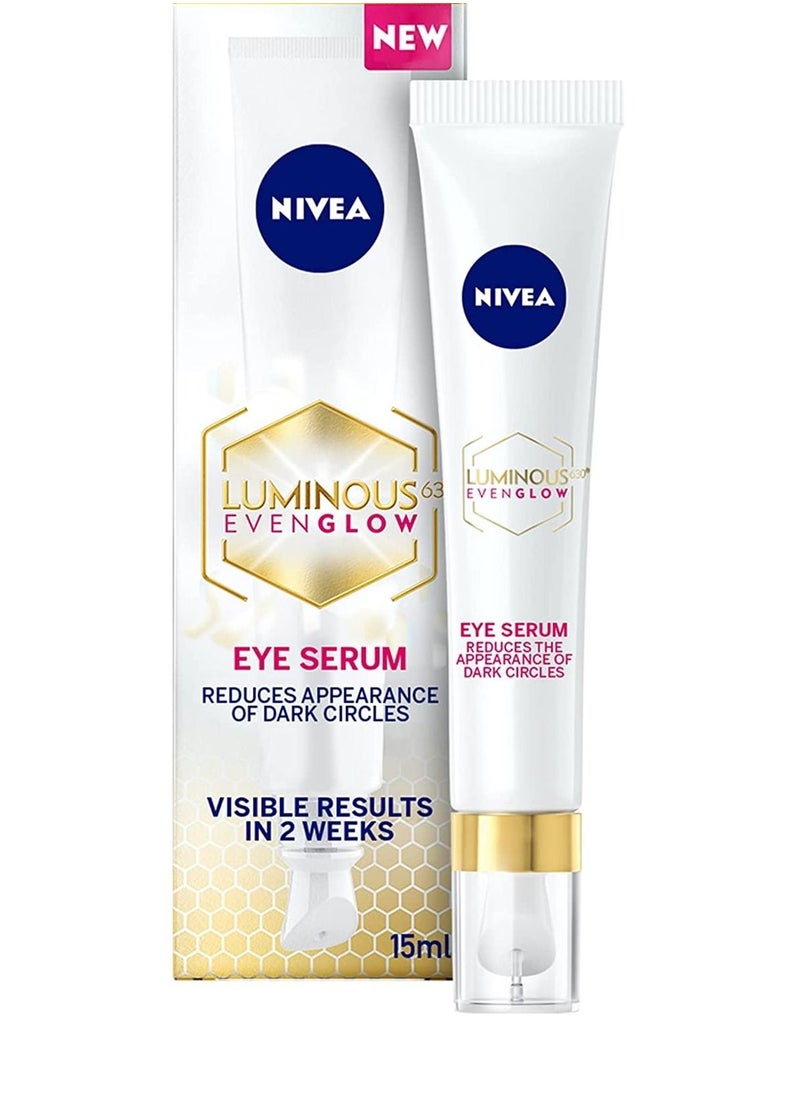 NIVEA MEN LUMINOUS 630 GLOW Anti Dark Circles  Puffy Eyes Serum Hydrating Hyaluronic Acid  Energizing Caffeine 15ml 