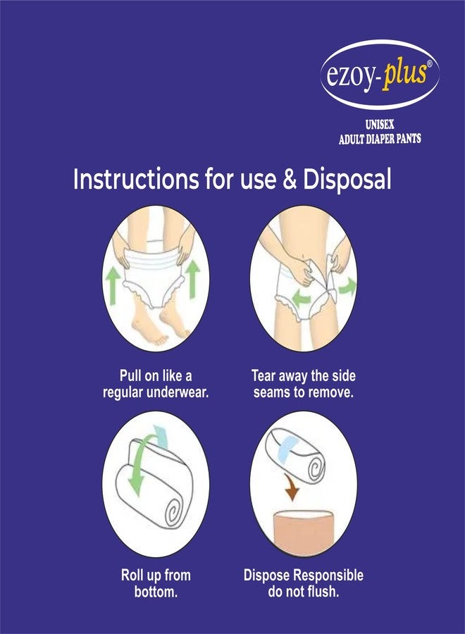 Ezoyplus adult diaper pullup M size (28-40 cm Waist size) (M, PACK OF 3) - Image 3