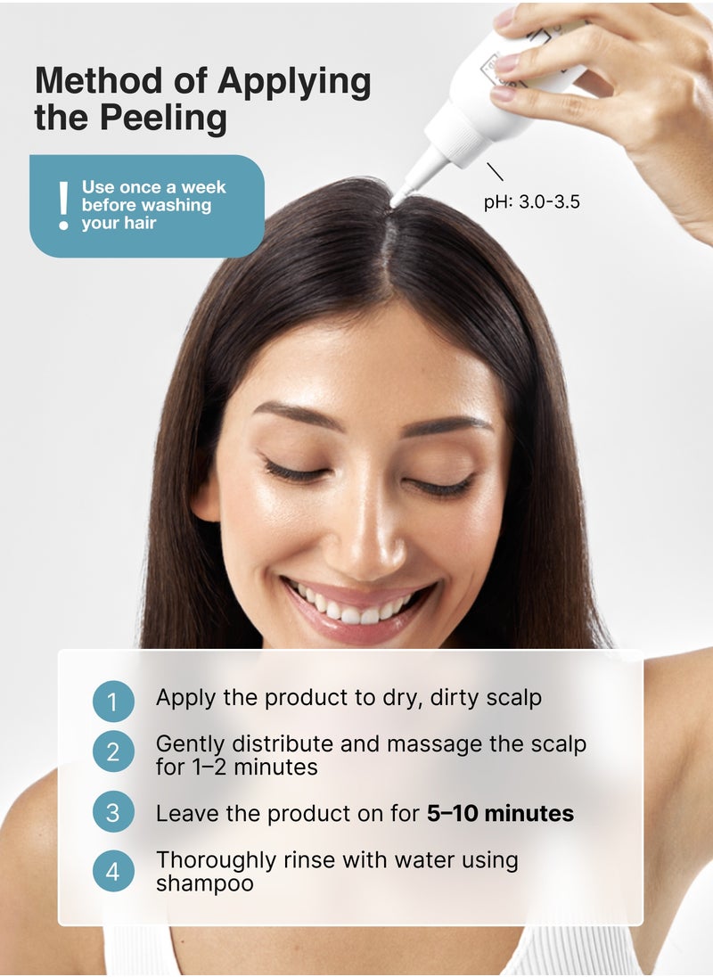 Anti-Dandruff Scalp Peeling Treatment with Menthol, Panthenol & AHA Acids, 100 ml
