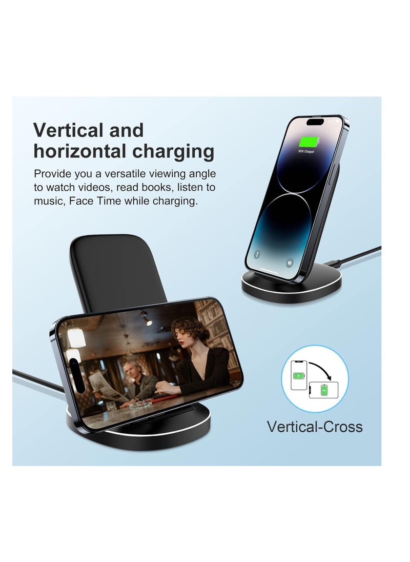 Generic - Wireless Charging Station 3 in 1 Foldable Certified Fast Wireless Charger Compatible With Mobile Phone Headphone - Image 1
