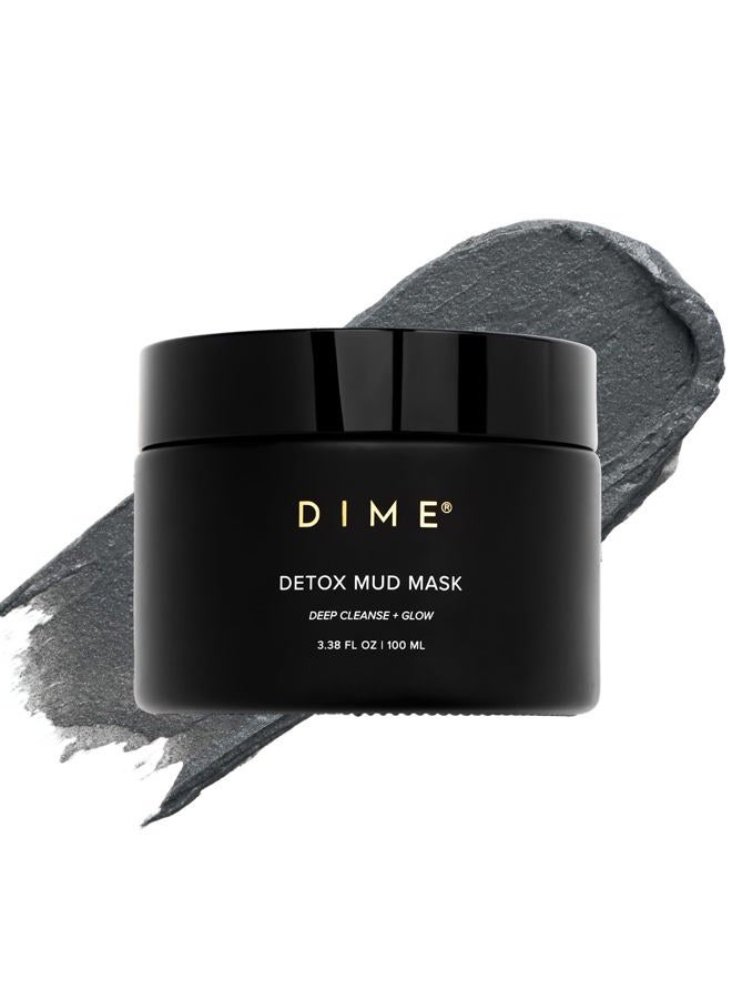 Dime Beauty Detox Mud Mask with Dead Sea Mud, Self Care Facial Mask that Nourishes and Brightens Dull Skin, 3.38 oz / 100 ml - Image 1