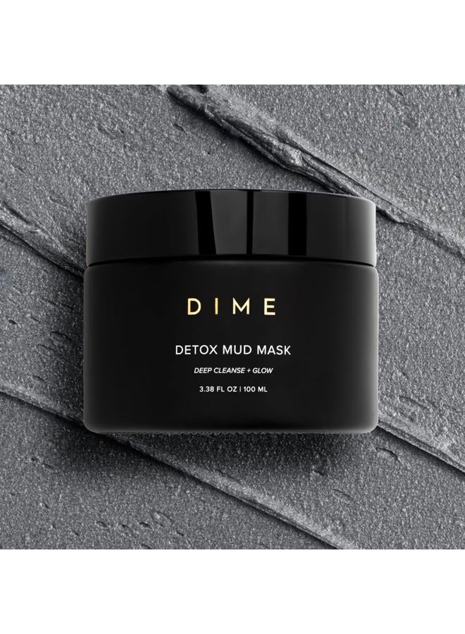 Dime Beauty Detox Mud Mask with Dead Sea Mud, Self Care Facial Mask that Nourishes and Brightens Dull Skin, 3.38 oz / 100 ml - Image 2