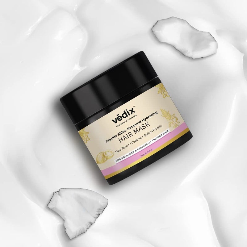 Vedix Ayurvedic Hair Mask For Hair Growth Customized Pratida Shine Rebound Hydrating Hair Mask For Coloured  Chemically Treated Hair With Shea Butter  Coconut  Quinoa Protein  200 Gram - Image 2